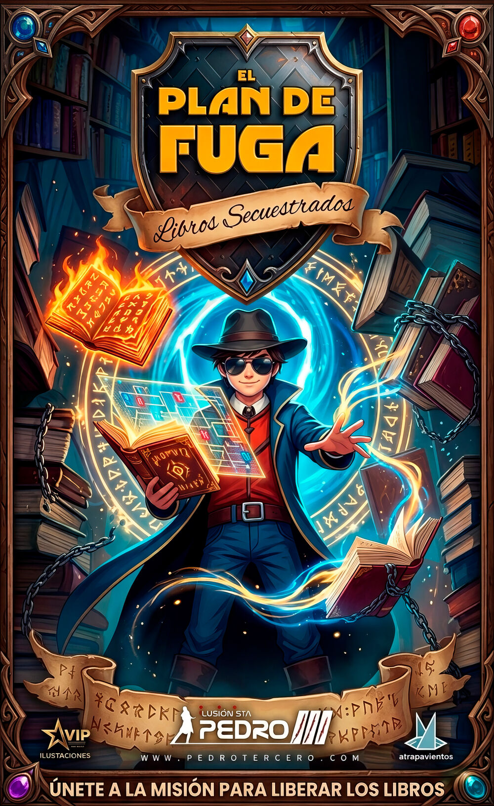 Cartel oficial de Plan de Fuga de los Libros Secuestrados